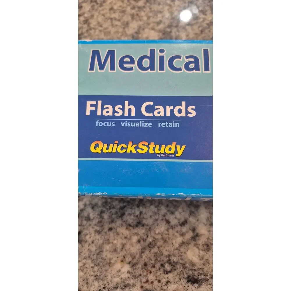 QuickStudy Medical Terminology Flash Cards - 1000 Study Cards, Color-Coded